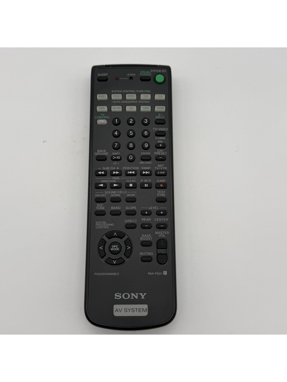 Sony RM-P501 AV System Audio Receiver Remote Control OEM Tested for Power